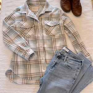 Green plaid shacket.